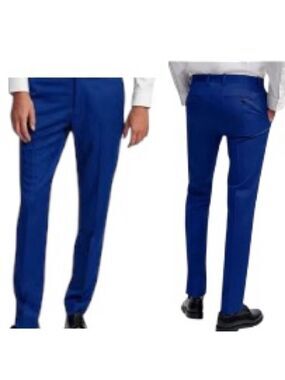 Theory Mayer Men's Slim Fit Dress Pants Blue Size 34 x 29